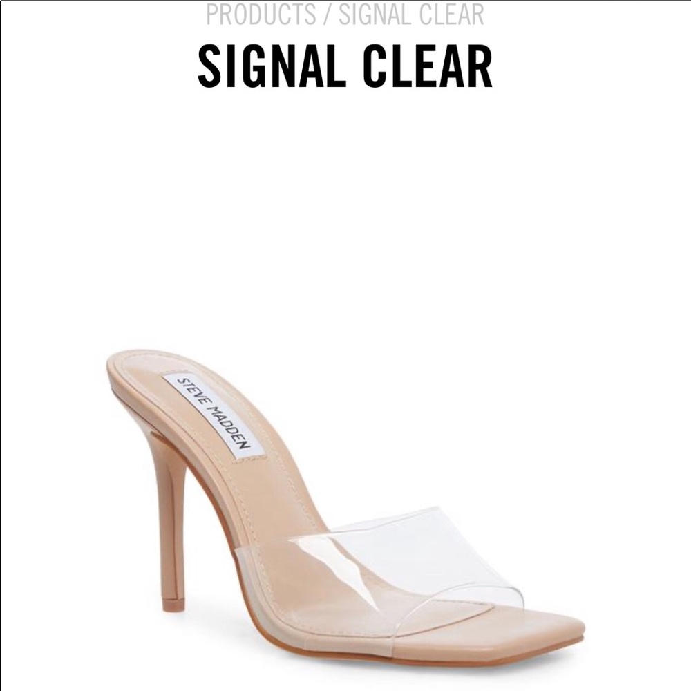 Steve Madden Signal Clear with 3.5” heal BRAND NEW